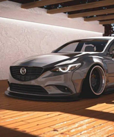 Mazda6 Sport Grand Touring Singature Carbon Edition 2014 2015 2016 2017 2018 2019 with Aftermarket Parts - For OEM Bumper Front Lip Carbon Fiber / FRP from Robot Craftsman